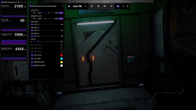 EVGA Precision for Windows Game Bar - Overclocking and Fan Options