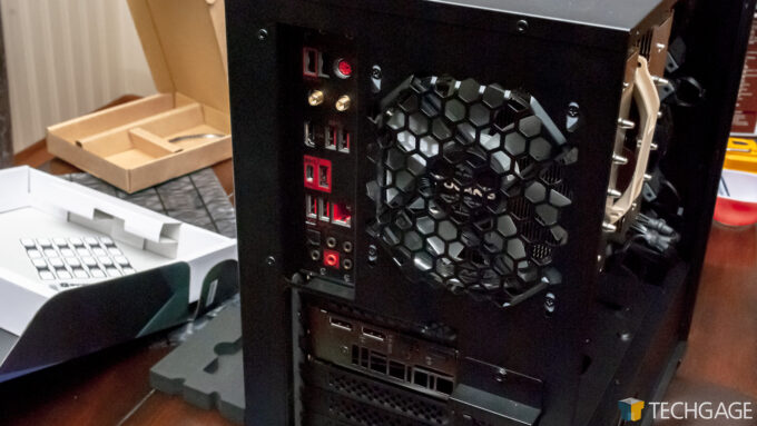 InWin 216 Mid-Tower Chassis - Rear With Fan Installed