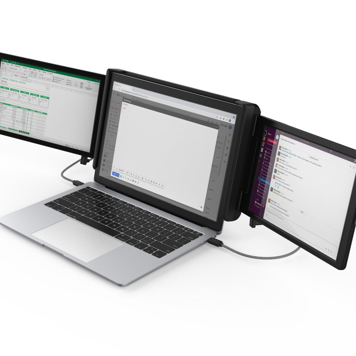 Xebec Tri-Screen Second-gen Portable Notebook Monitor Expansion