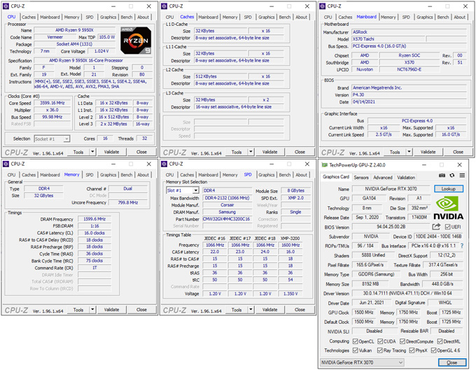 As tested configuration: NVIDIA GeForce RTX 3070