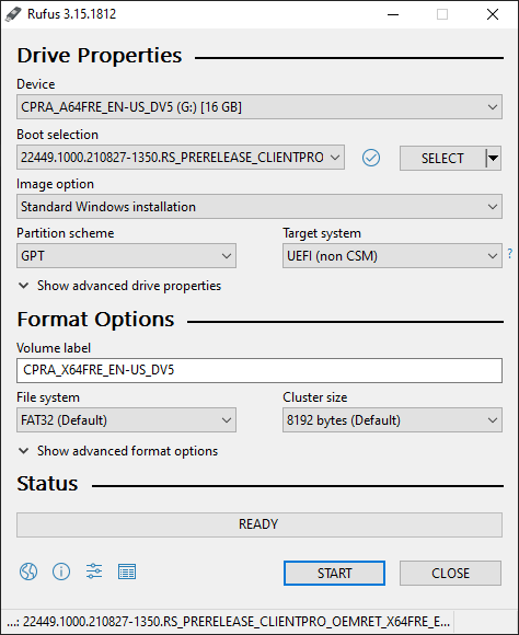 Creating A Windows 11 Install Drive With Rufus