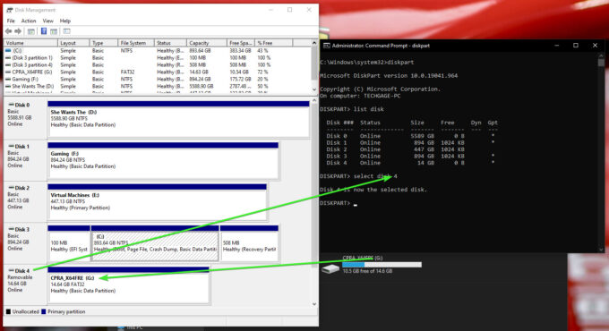 Verifying Disk Number In Windows