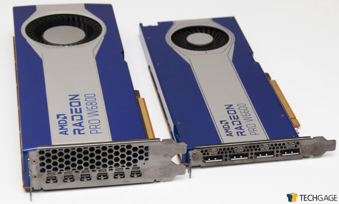 AMD Radeon Pro W6800 and W6600 - Video Outputs