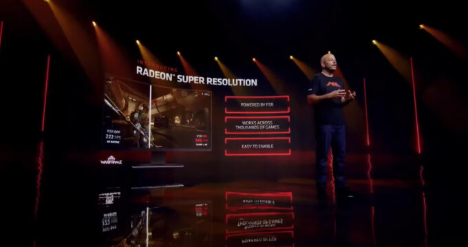 AMD's Frank Azor Announcing Radeon Super Resolution At CES 2022
