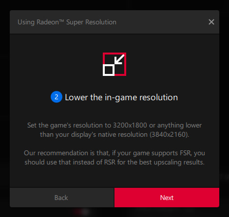 AMD Radeon Super Resolution Enable