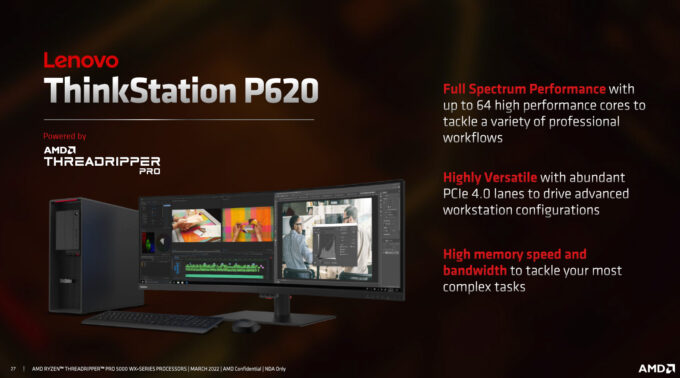 AMD Ryzen Threadripper PRO 5000 in Lenovo ThinkStation P620