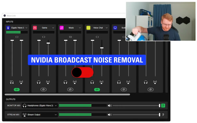 NVIDIA Broadcast Noise Removal in Elgato Software