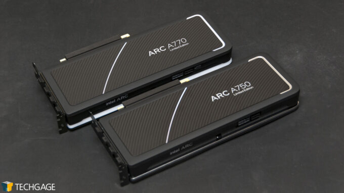 Intel Arc A750 and A770 - Backs